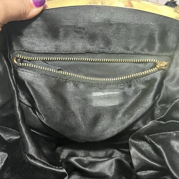 Vintage 1960’s Kadin Velvet Brocade Handbag Gold Tone Hardware - Picture 9 of 13